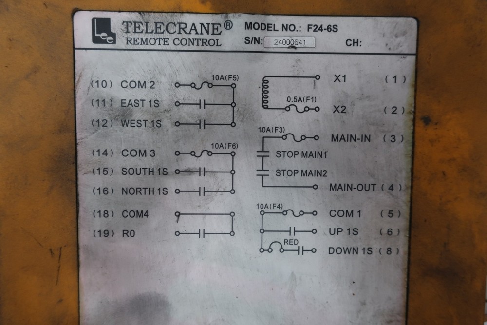 Telecrane F24-6S-RX Remote Control