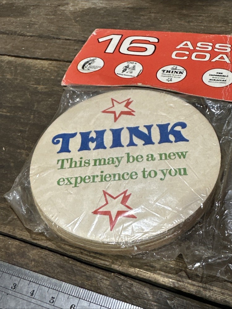 Assorted Coasters X 16 Unused Pack Humorous Themed 1970’s