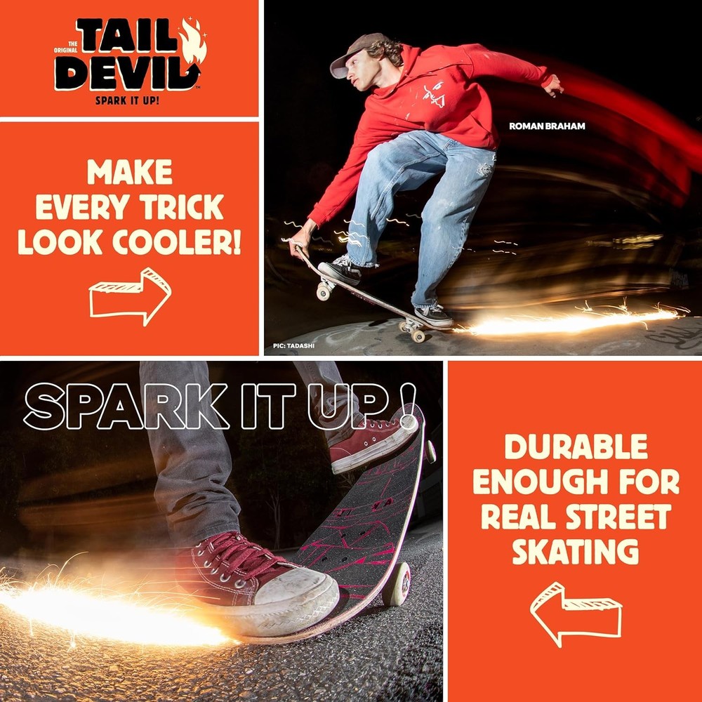 Skateboard Spark Plate Tail Devil Attachment