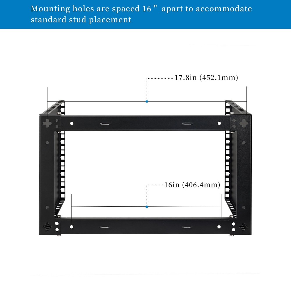 6U Wall Mount Network Rack - Patch Panel Bracket for Server and Network Equip...