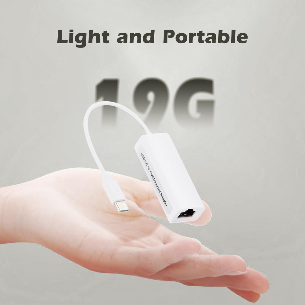 USB-C to Ethernet Adapter, High-Speed Network for Type-C Devices, Compatible ...