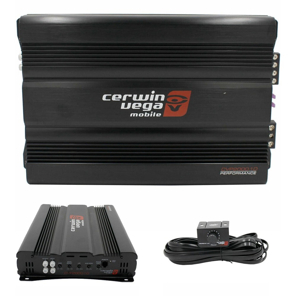 Cerwin-Vega CVP2000.1D 1 Channel 2000W 2-Ohm Stable Class D Monoblock Amplifier