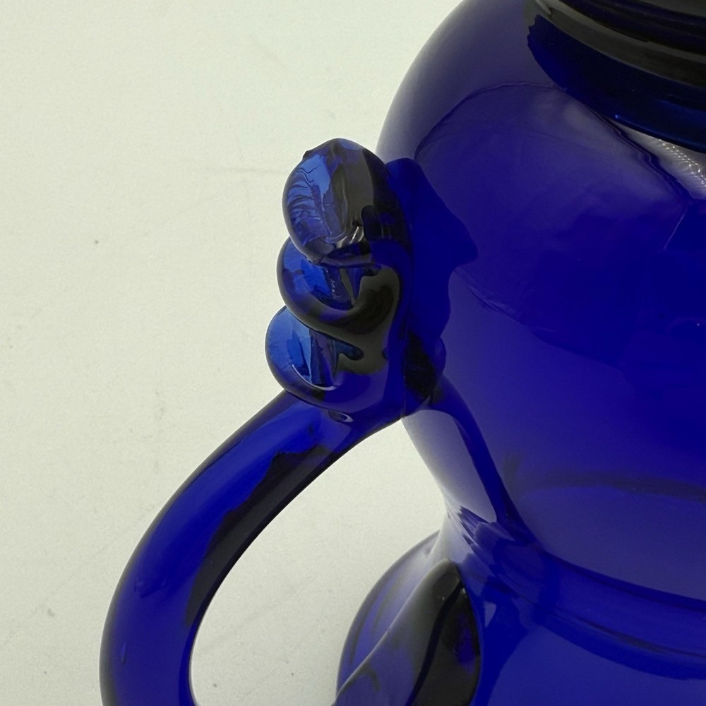 Siegel Type Cobalt Blue Glass Cream Pitcher