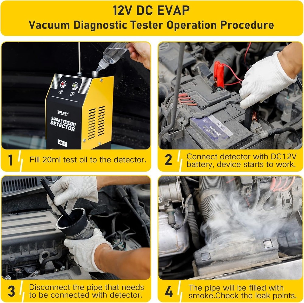Multi-Functional Automotive Leak Detector - Built-in Air Pump, Quick Diagnostics