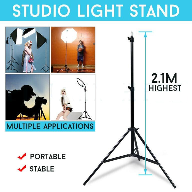 LED Light - Go Pro, DSLR, Ring Light Stand Kit Height Adjustable Bracket Tripod