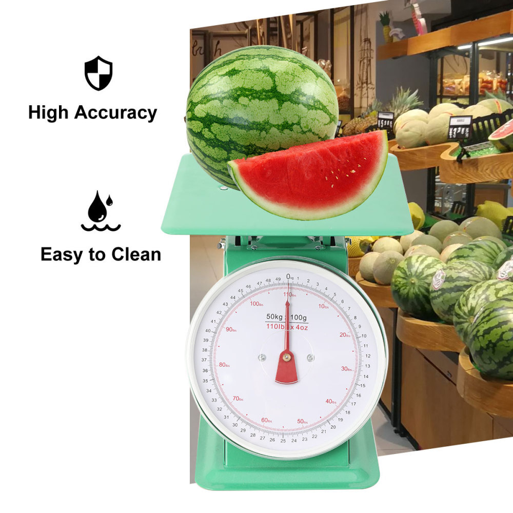 110LBS Mechanical Kitchen Scale Heavy Duty Portion-Control Mechanical Kitchen US