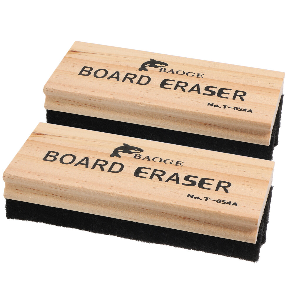 2 Pcs Blackboard Eraser Cleaner Black Board Eraser Wool Felt Eraser