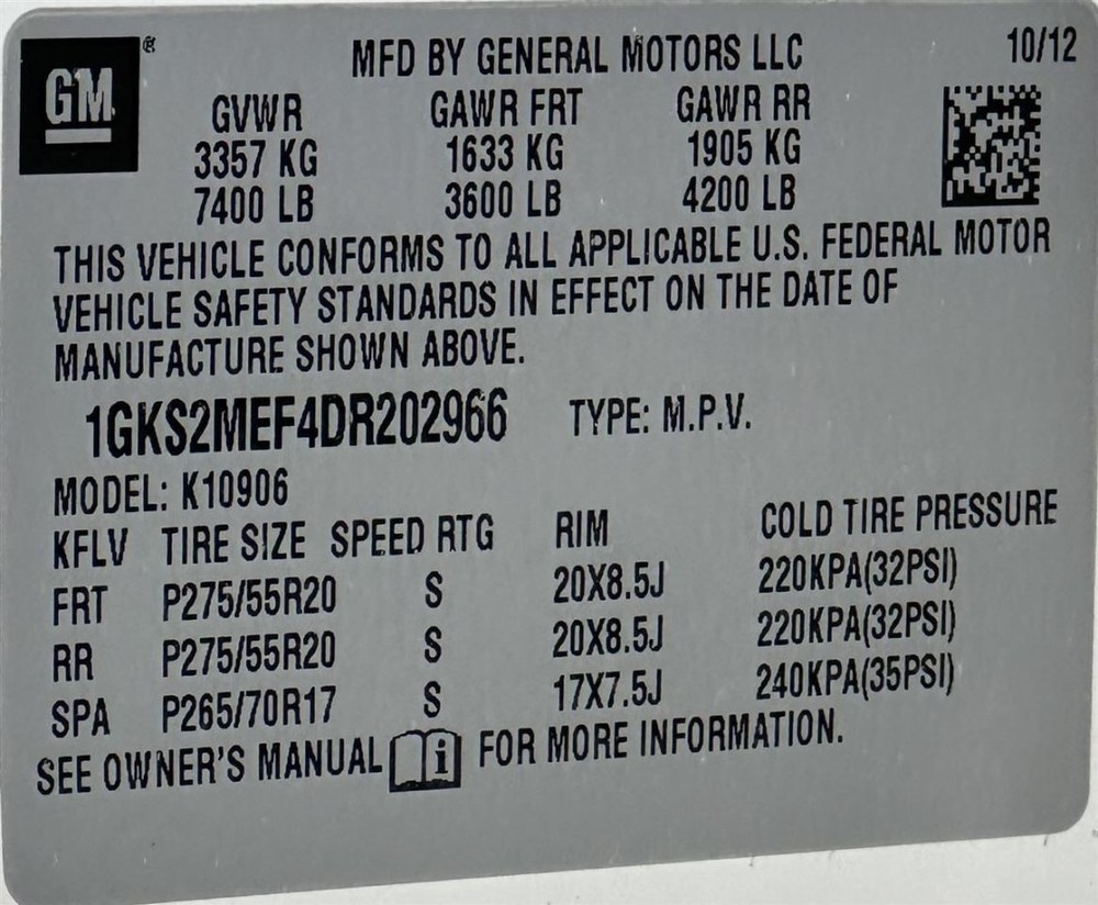 Camera/Projector Radar Unit Quarter Panel Mounted Fits 11-14 ESCALADE 2714578