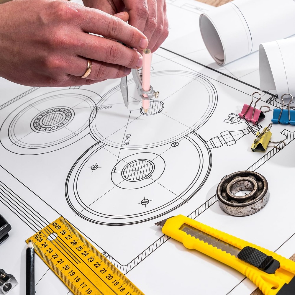 Compass Geometry Tool Protractor and Compass Set with Metal Box Drawing Compa...