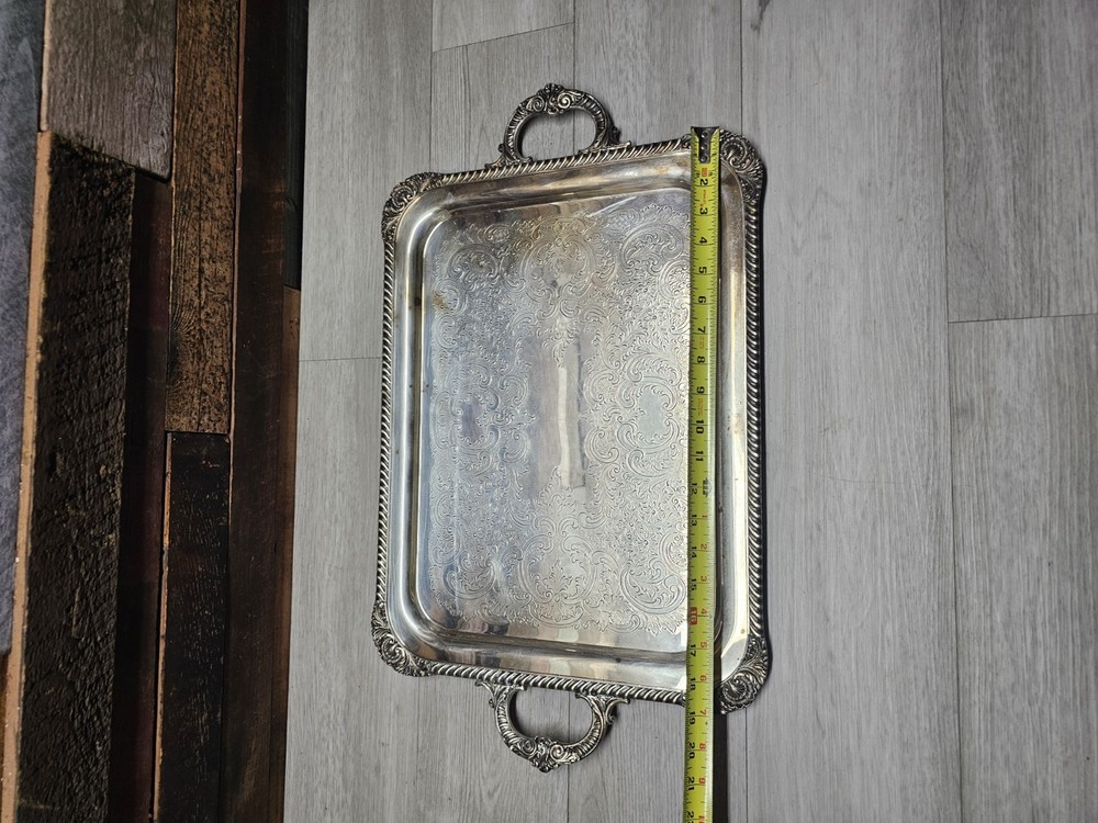 Vintage Winthrop Tea Tray Silverplate Large Size