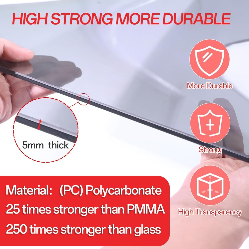 Front Windshield Clear Full Window Windscreen PC For 2021-2026 CFMOTO UForce 600