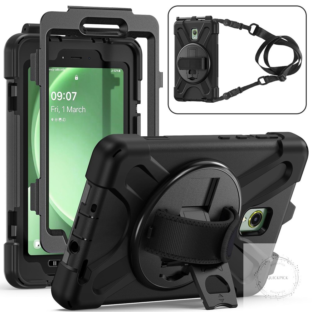 Samsung Galaxy Tab Active5/Active 3 8.0 Case, with 360 Stand, Handle Hand Strap