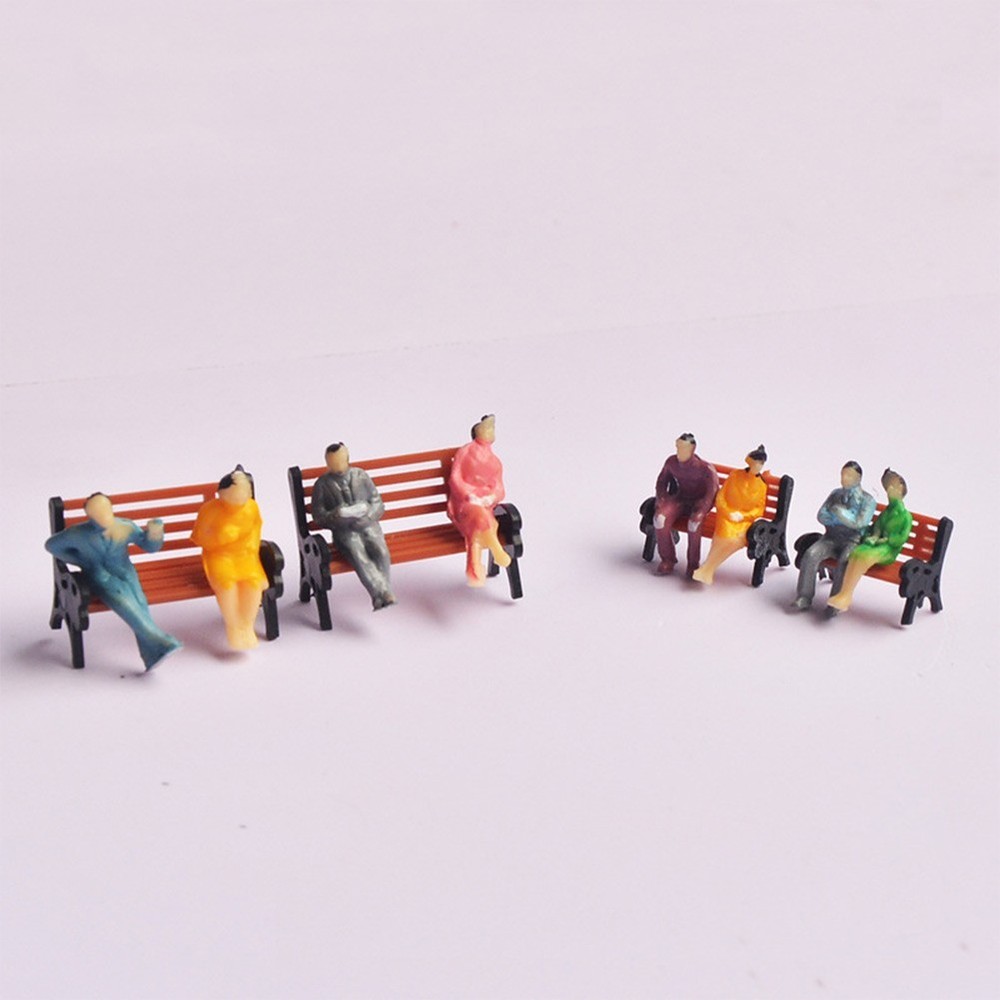 Painted Figures People Model Scale Sitting 100pcs ABS Model People Randomly Sent
