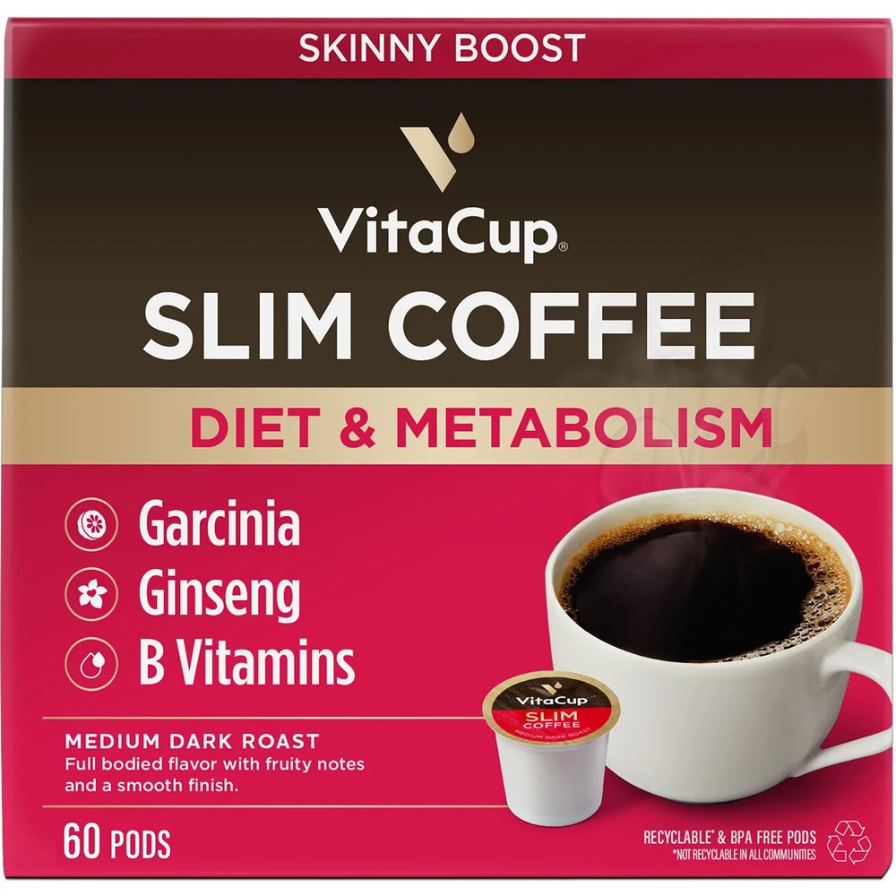 VitaCup Medium-Dark Roast Single Serve Coffee Cups, Slim Blend (60 ct.)