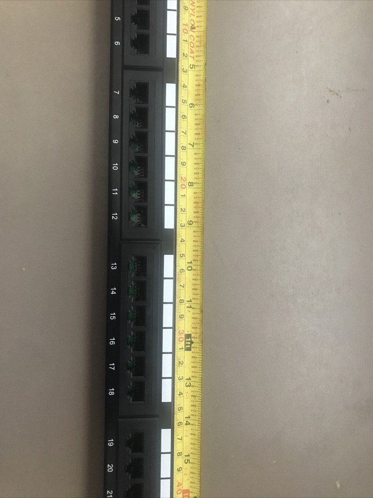 Vertical Cable Cat5e 24 Port 19" Horizontal Rackmount 1U Patch Panel, 23C