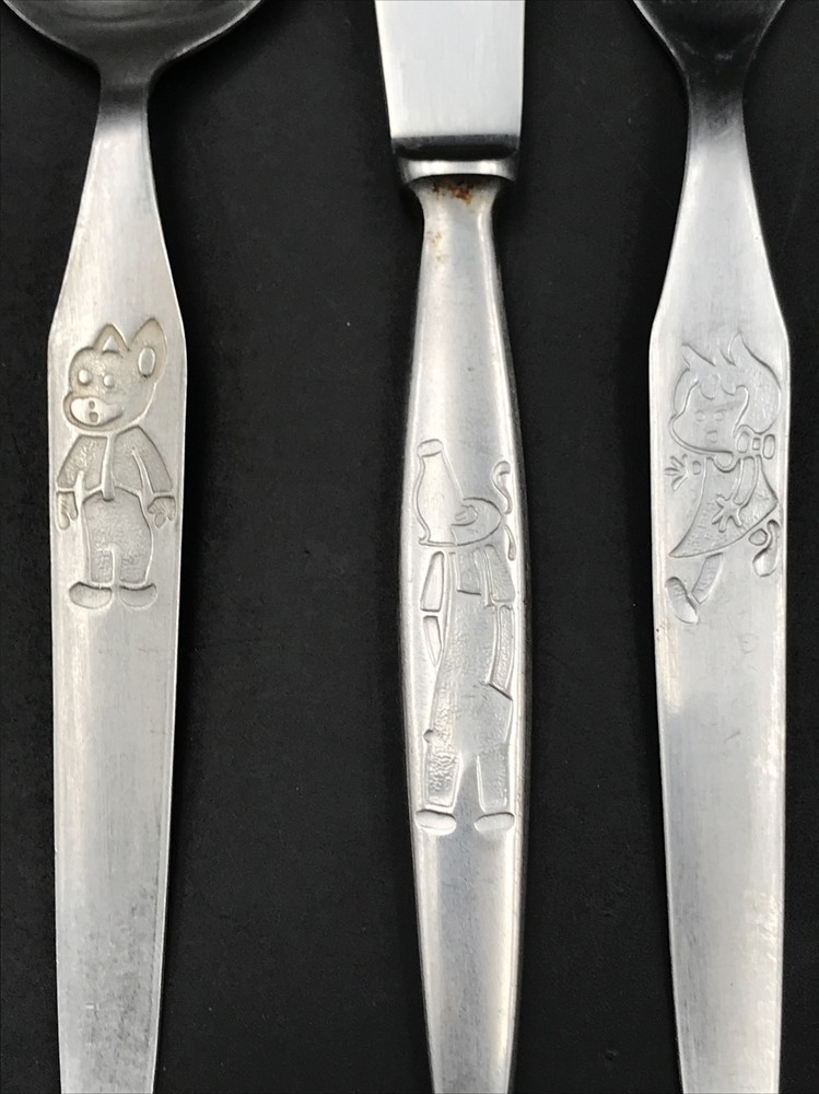 VTG Fix & Foxi Flatware Set Spoon Knife Fork ORFEO Argentina Lupini