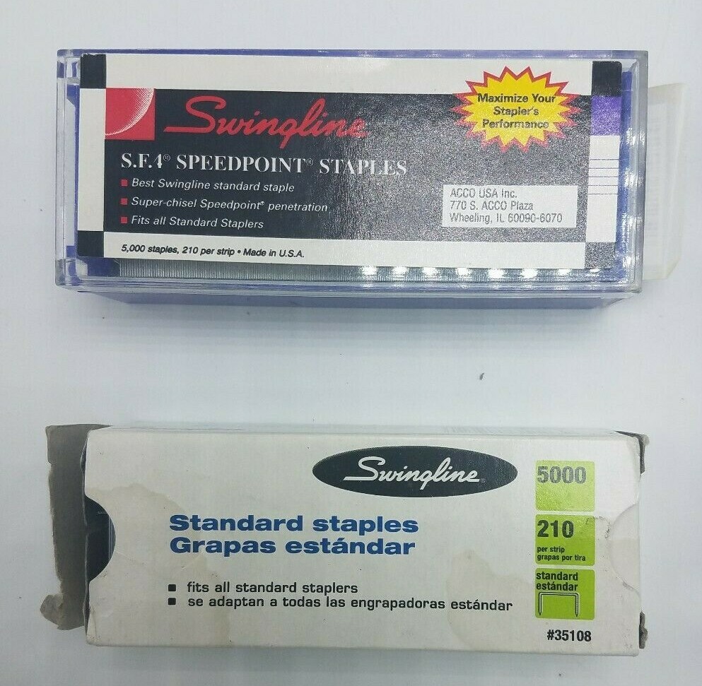 Swingline Staples Mixed Lot - 8 Boxes - 2 New Full - Rest Mostly Full