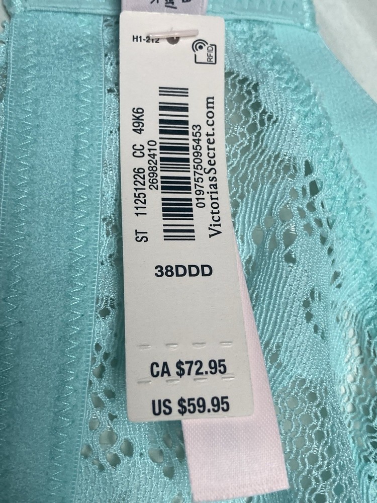 VS Bra Unlined Demi Size 38 DDD