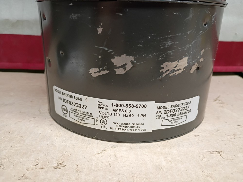 InSinkErator Badger 500, 1/2 HP Continuous Feed Kitchen Garbage Disposal, READ