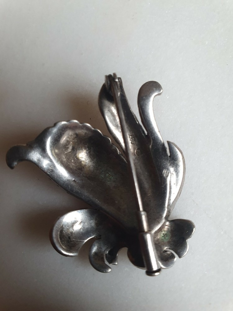 Germany, Brooch, Silver and Marcassite, Early 20th Century.