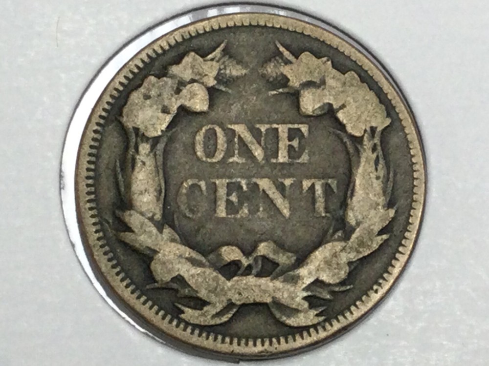 1857 Flying Eagle Cent in fine plus
