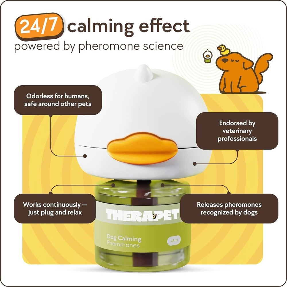 Therapet Dog Calming Diffuser - Pheromone Anxiety Aid 60-Day Refill