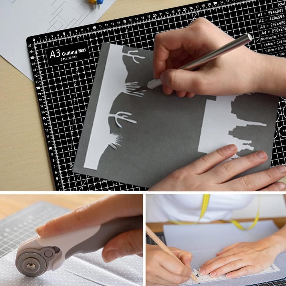 Thickened 18x12 Craft Cutting Mat - Self-Healing & Versatile for DIY Projects