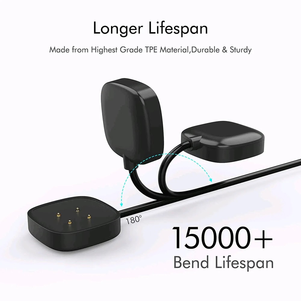 Wireless Charger For Fitbit Sense Versa 3 4 Watch USB Fast Charging Dock Cable