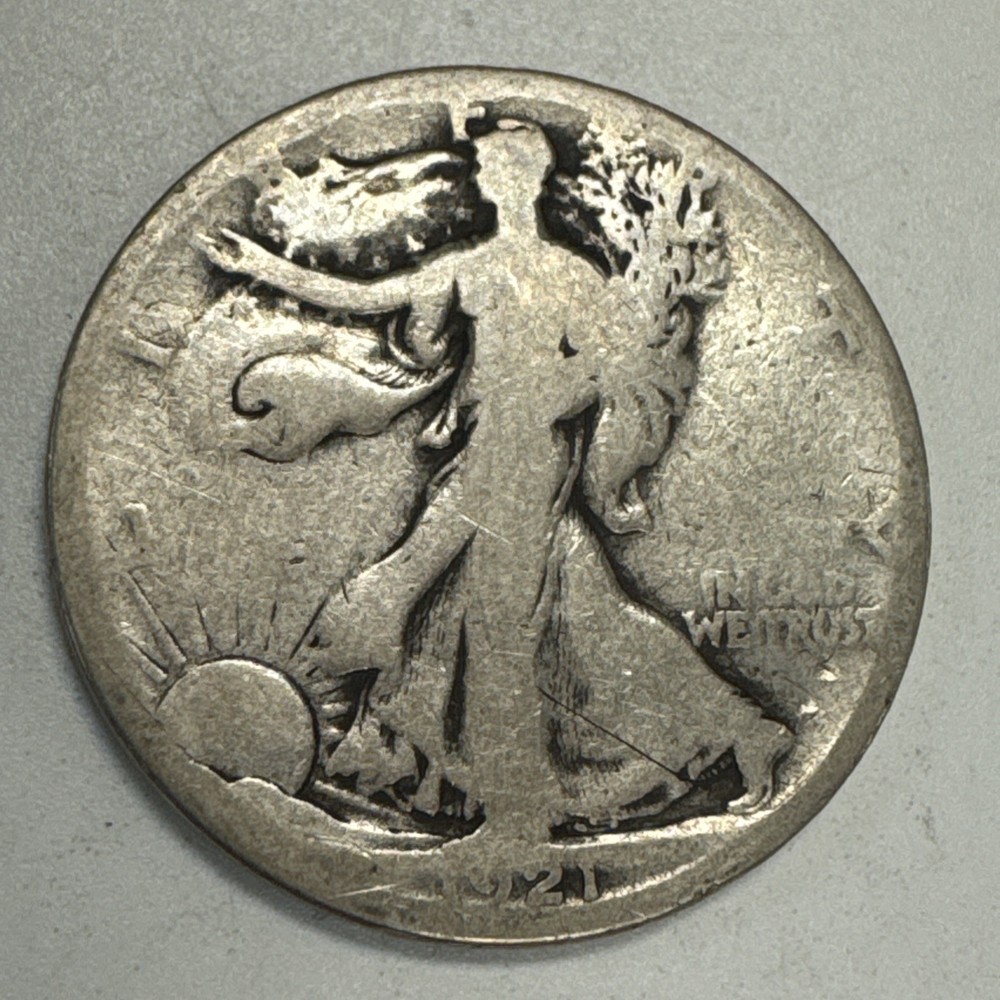 1921-S Walking Liberty Half Dollar.