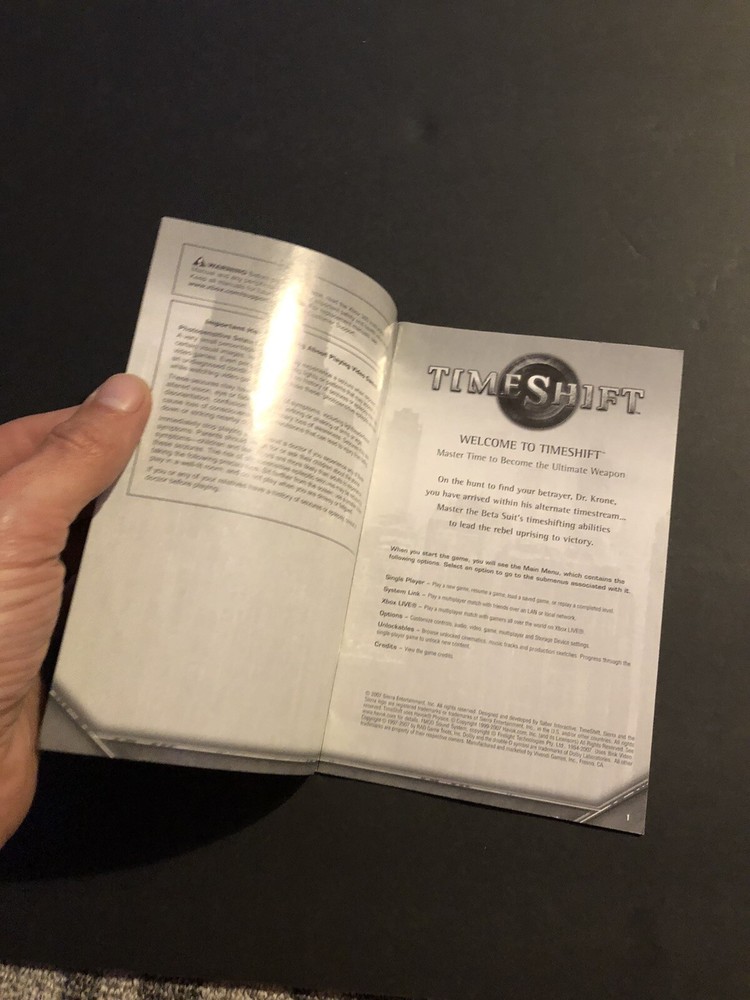 timeshift xbox 360 Manual Only