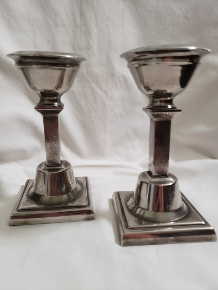 Vintage Silverplate Candlestick Holders