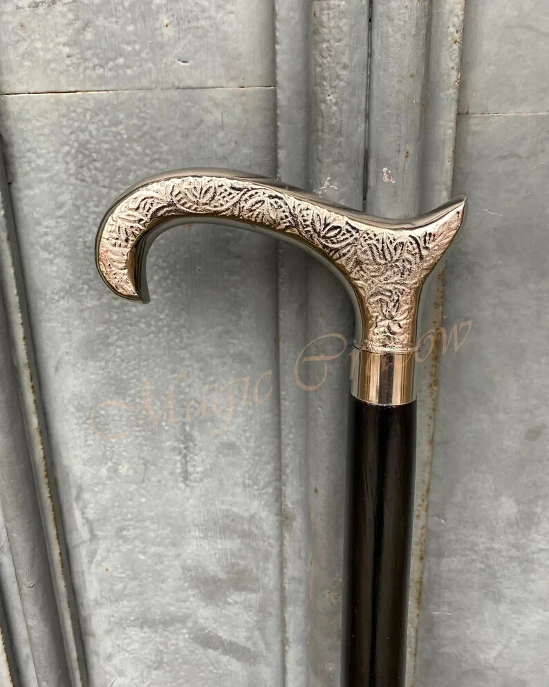 walking stick, wooden cane, classic handle