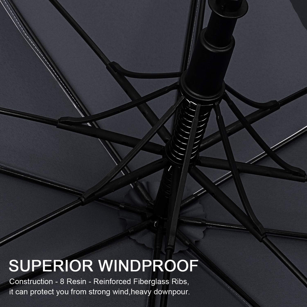 Extra Large UV Protection Golf Umbrella - Auto Open Windproof Canopy