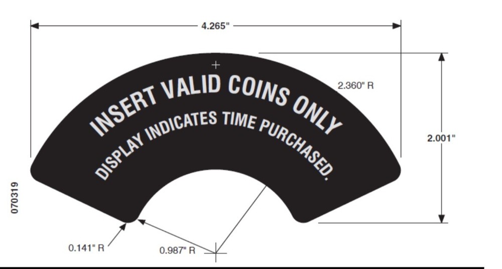 Duncan Parking Meter Decal For The Fine Box Silver Letters