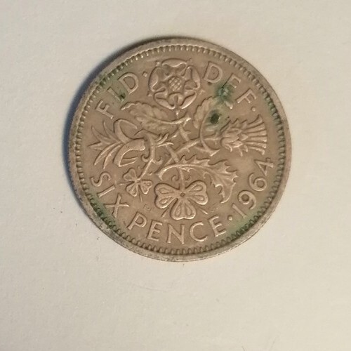 6 pence coin 1964