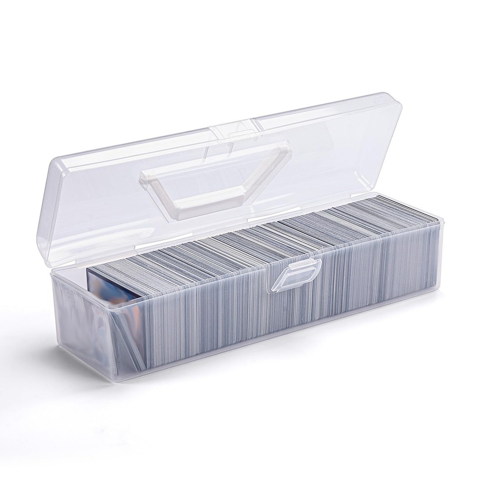 HOMEE Plastic Trading Card Storage Box, Playing Card Container, Toploader Sto...