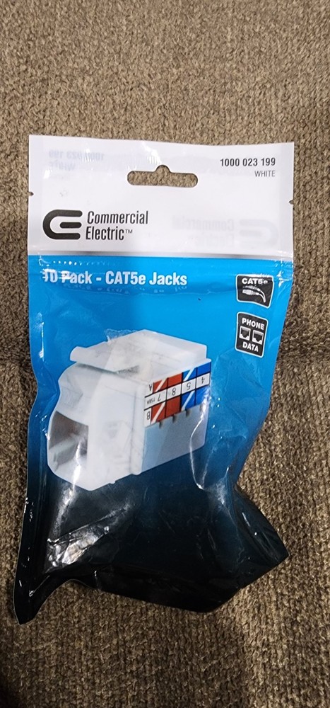 Category 5E Jack - White (10-Pack)