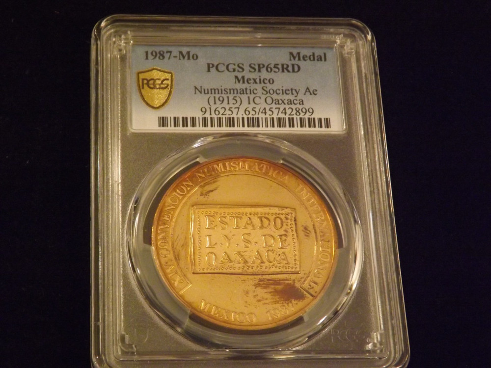 1987-Mo               Mexico        Medal        PCGS  SP 65 RD