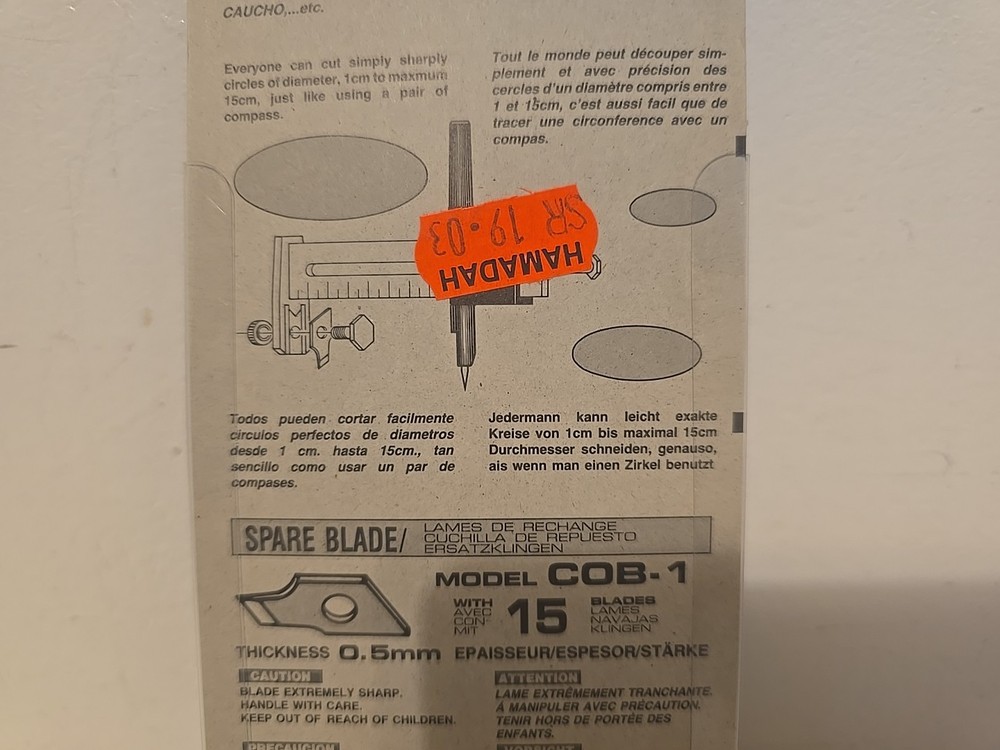 New Olfa Compass Circle Cutter CMP-1