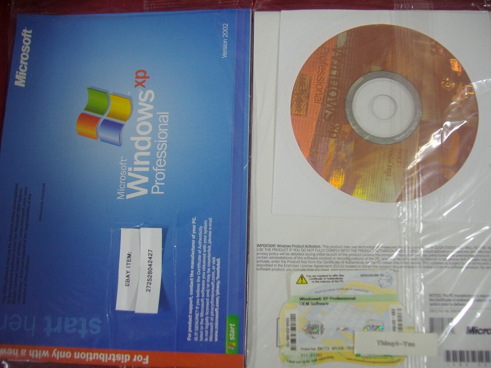MICROSOFT WINDOWS XP PROFESSIONAL w/SP2 FULL OPERATING SYSTEM MS WIN PRO=SEALED=