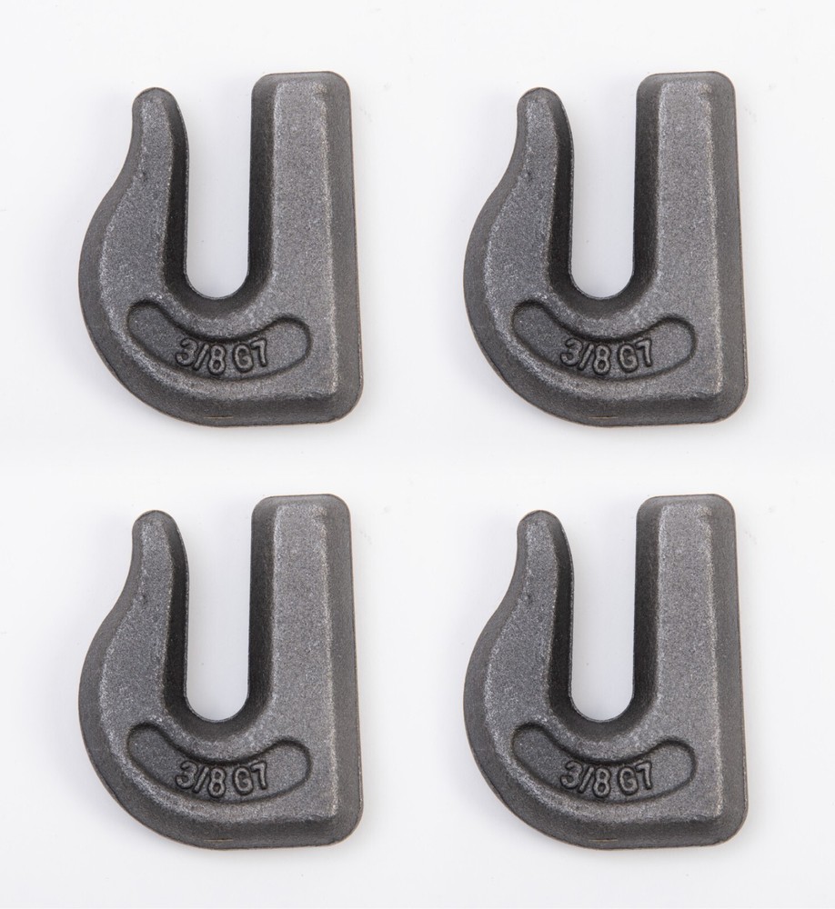 4x Weld on Grab Chain Hooks 3/8" Tractor Bucket Trailer Rigging Tow WLL 6600 lbs
