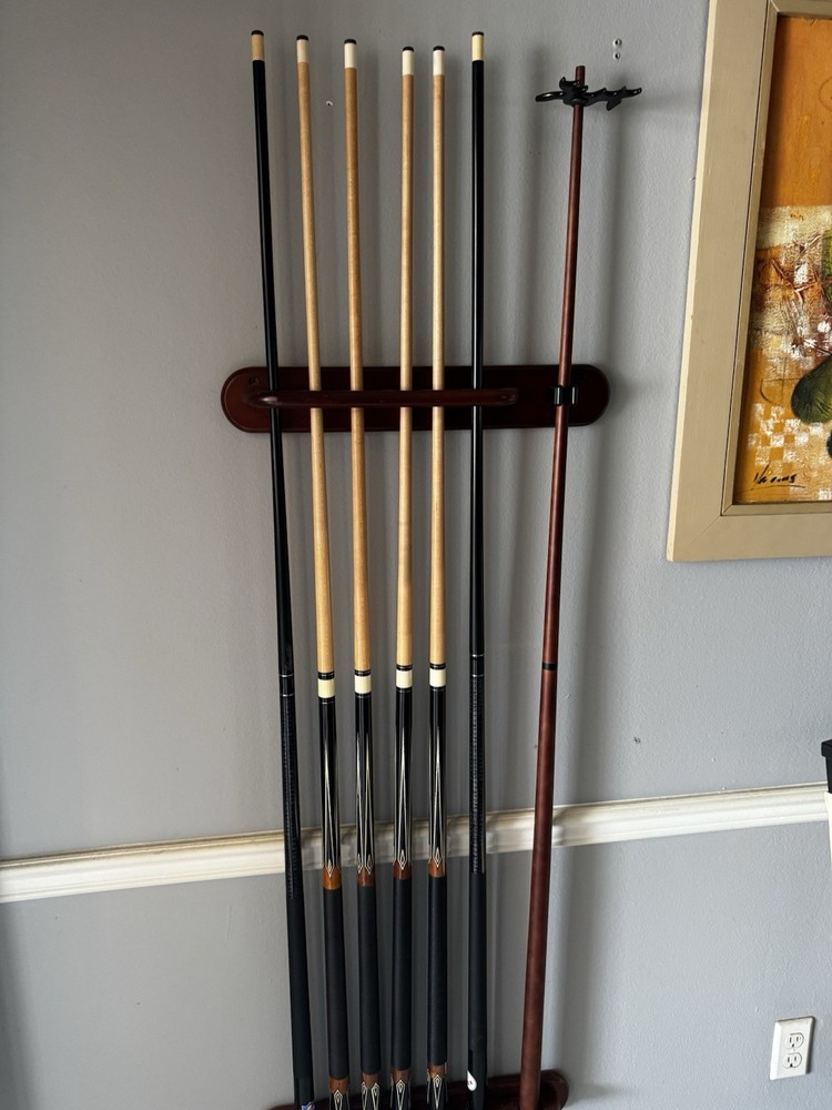 Pool Table, Balls, and Cues