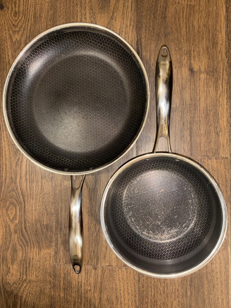Hexclad 2 Pcs Cookware 12” Frying Pan & 8” Pot