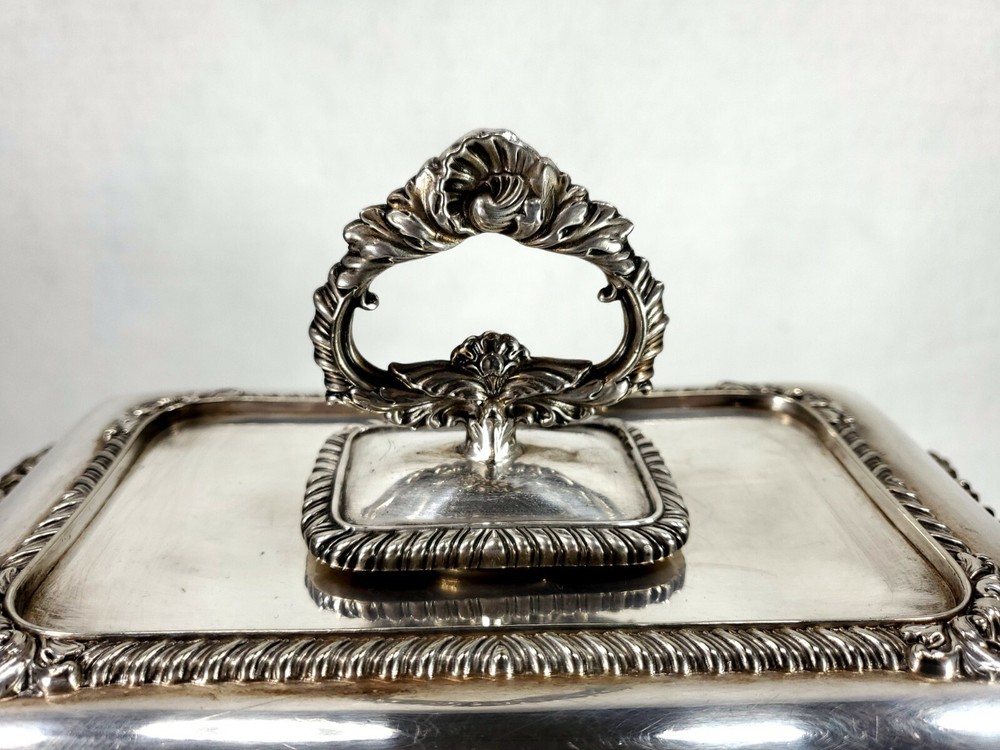 Antique Elkington Silver Plate Covered Serving Dish
