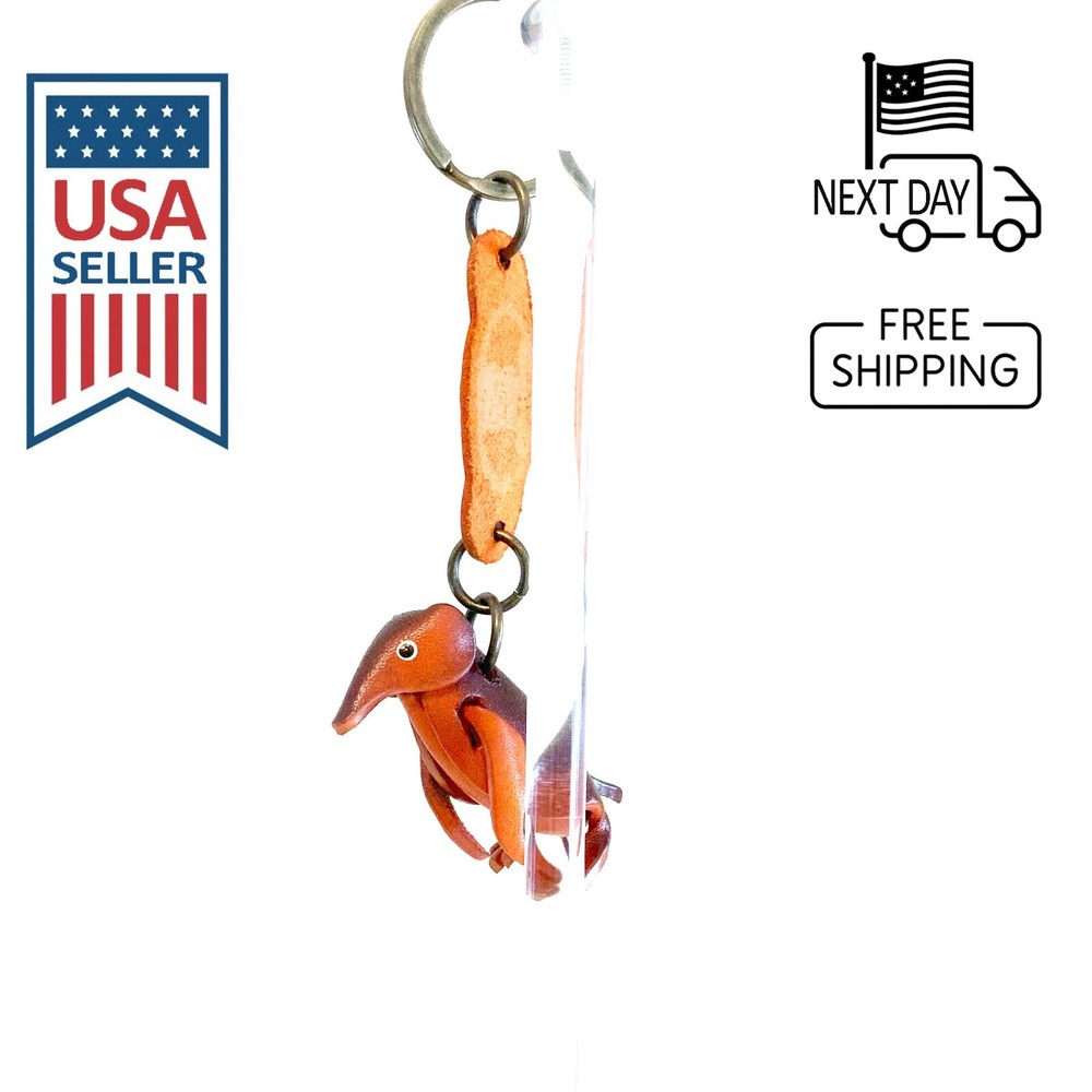 Penguin Handmade Leather Keyring