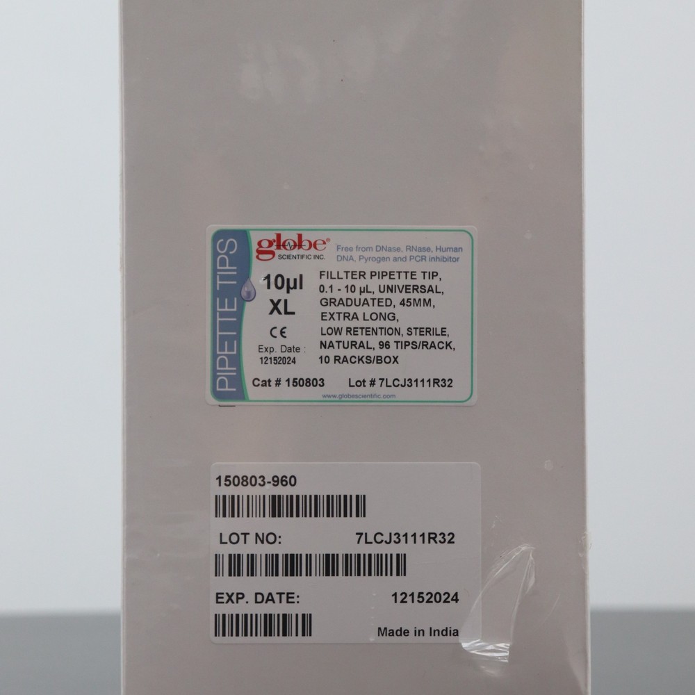 Globe Scientific 150803 Filter Pipette Tips