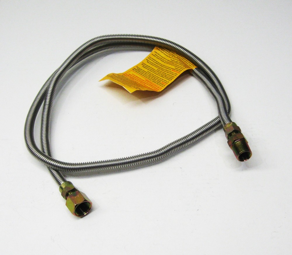 Stainless Steel Gas Connector 60" 5' for Water Heaters Wall Heaters Gas Logs