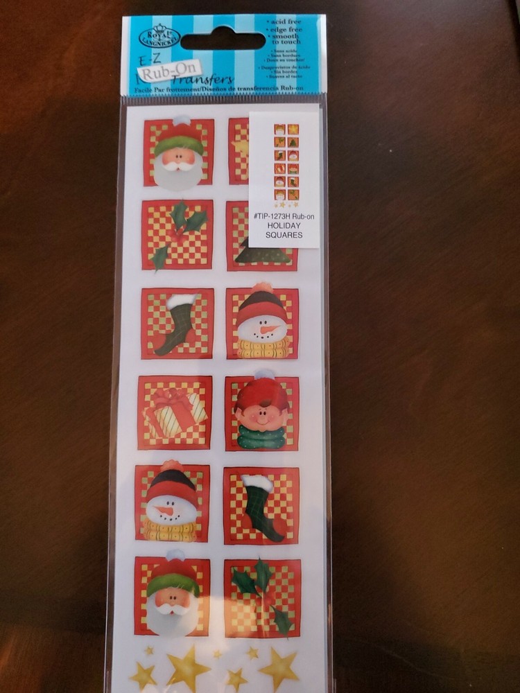 EZ Rub Ons Holiday Squares