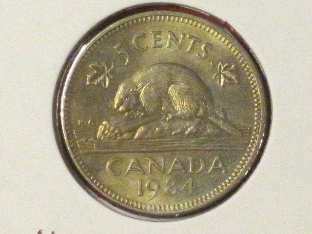 1984 Five Cents- Canada - KM# 60.2a / Very nice example