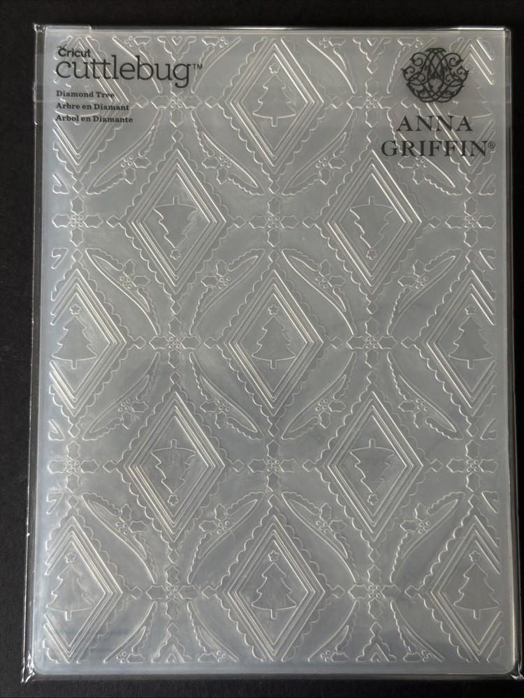 ANNA GRIFFIN CRICUT CUTTLEBUG DIAMOND TREE EMBOSSING FOLDER